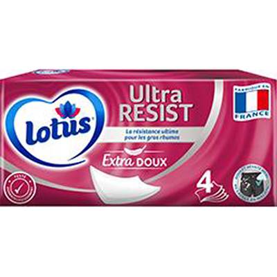 Lotus Mouchoirs en boîte Ultra Resist, 72 mouchoirs