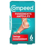 Compeed Pansements Ampoule Hydrocolloïde Assortiment, 6 pansements