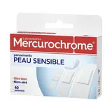 Mercurochrome Pansements spéciales peaux sensible, 40 pièces