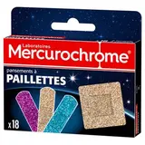 Mercurochrome Pansements Paillettes Résistant à l'Eau, 18 pièces