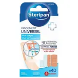 Steripan Pansement mix universel et transparent - 4 formats, 40 pansements