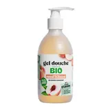 Super Flacon Gel douche BIO pêche blanche, pompe 500ml
