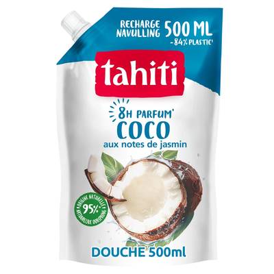 Tahiti Gel Douche Parfum Coco recharge, 500ml