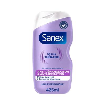 Sanex Huile de Douche Derma Thérapie Anti-Démangeaison Anti-Irritations, 425ml