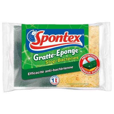 Spontex Éponges efficacité antibactérienne, 2 pièces