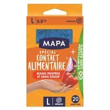 Mapa Gants fins pour contact alimentaire, 20 gants fins - taille L