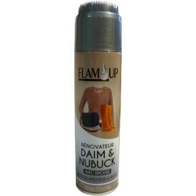 Flam'Up Rénovateur daim et nubuck incolore avec brosse, 250ml