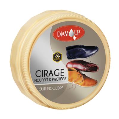 Flam'Up Boîte de cirage cuir incolore, 50ml