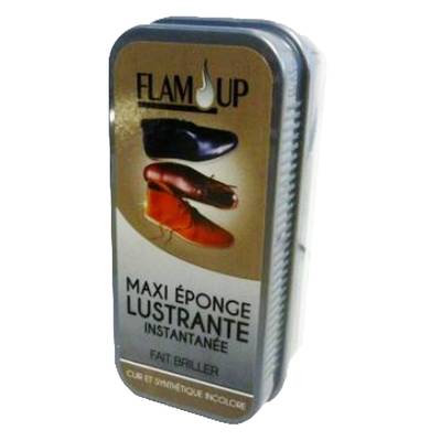 Flam'Up Maxi éponge lustrante incolore chaussures cuir et synthétique, 1 éponge