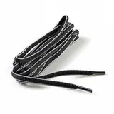De Clermont Lacets ovoïde noir pour chaussure de sport, 120 cm 2 pièces