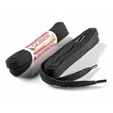 De Clermont Lacets plats noirs, 110 cm 2 paires
