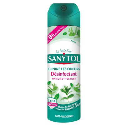 Sanytol Désodorisant 4en1 désinfectant, assainissant air & surfaces, 300ml
