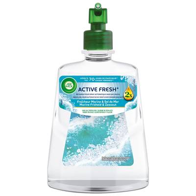 Air Wick Recharge pour diffuseur automatique sans Gaz Active Fresh 24h24 MARINE, 220ml
