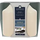 Ambiances Devineau 2 bougies cylindriques Vanille de Madagascar, 8,5 cm