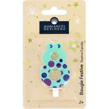 Ambiances Devineau Bougie chiffre 8 Grenouille, 1 bougie