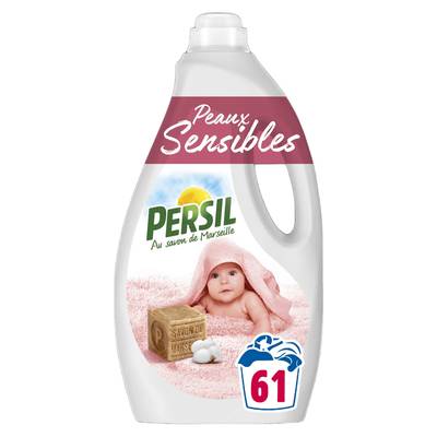 Persil Lessive liquide Au savon de Marseille Peaux Sensible, 2,565L