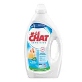 Le Chat Lessive Liquide Peaux sensibles Savon de Marseille et Aloe Vera, 1,71L
