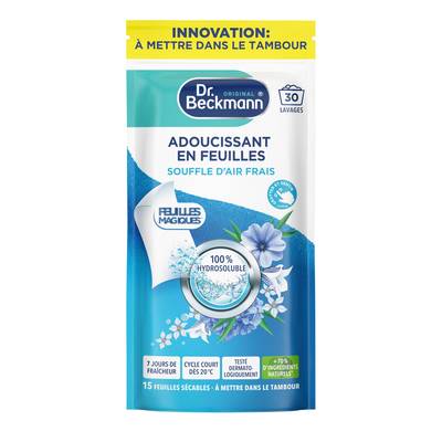 Dr Beckmann Assouplissant Feuilles Magiques Souffle D'air Frais, 15 feuilles