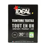 Idéal Teinture tout en un Maxi noir colorant + fixateur + sel inclus, 350g