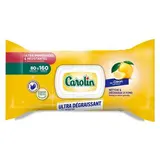 Carolin Lingettes Résistantes Ultra Dégraissant au Citron, 80 lingettes