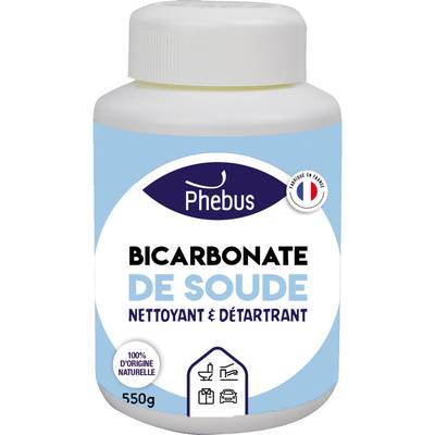 Phébus Bicarbonate de soude nettoyant et détartrant, 550g