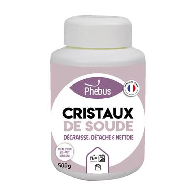 Phébus Cristaux de soude dégraisse détache et nettoie, 500g