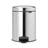 Brabantia Poubelle à pédale New Icon Brilliant, 5 Litres