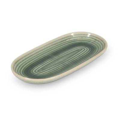 Collection Caméo Plat à servir 23x12cm vert Cameo, 1 pièce