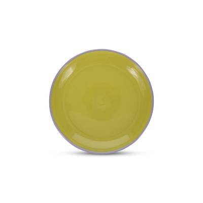 Collection Duo Assiette plate 18xH2,5cm vert/violet Duo, 1 pièce