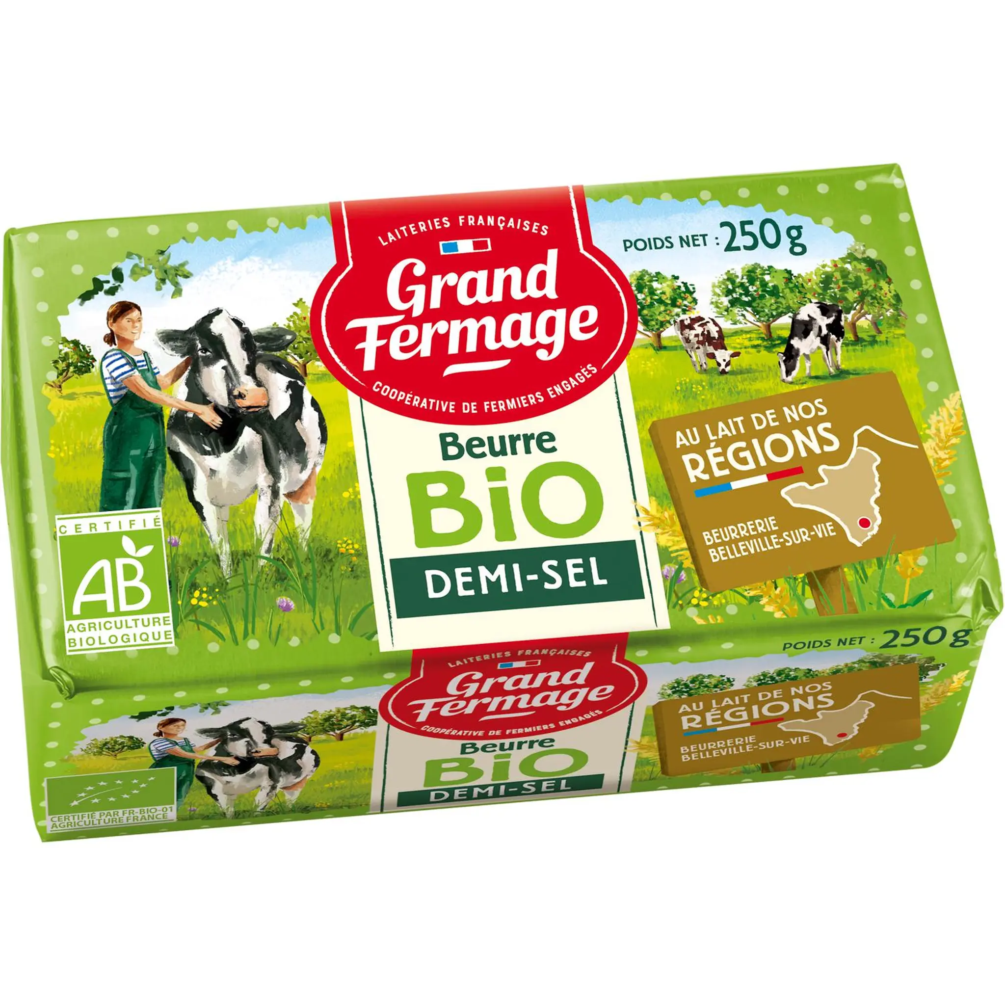 GRAND FERMAGE Beurre demi-sel 80%MG bio