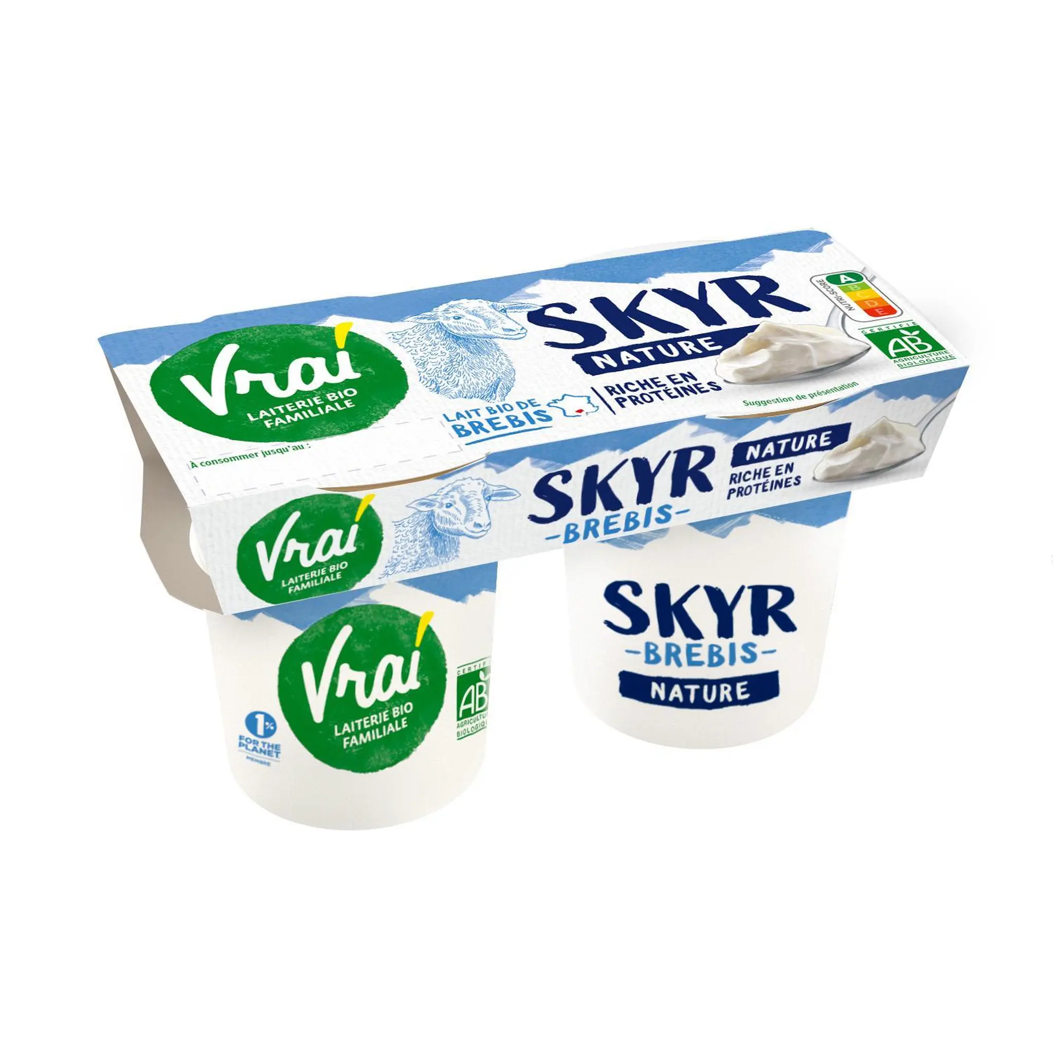 VRAI Skyr au lait bio de brebis nature