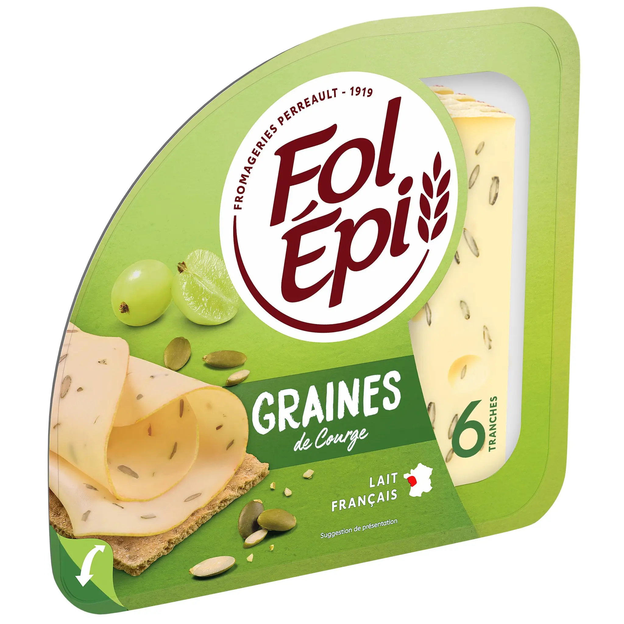 FOL EPI Tranches graines de courge au lait pasteurisé