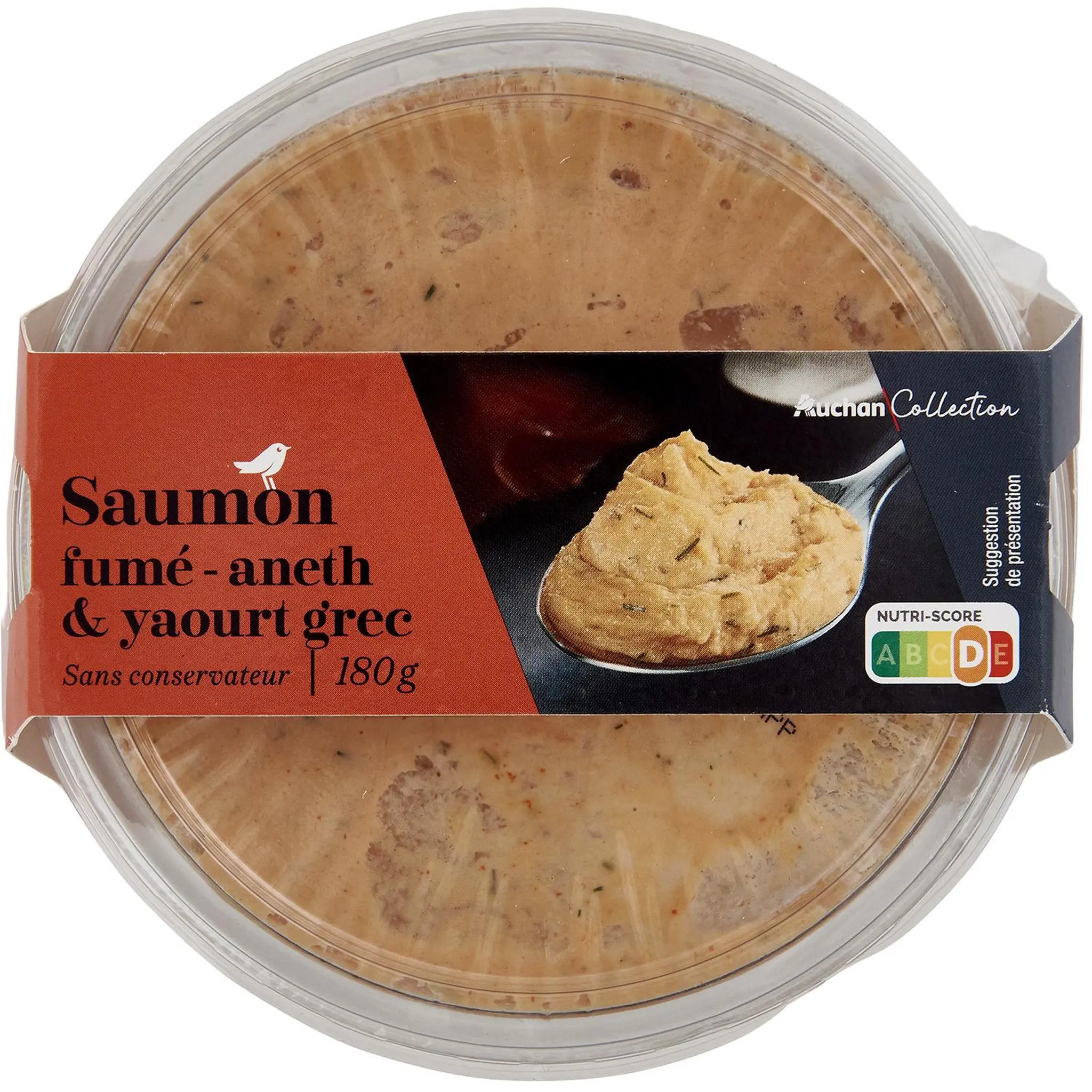 AUCHAN COLLECTION Tartinable saumon fumé aneth et yaourt grec