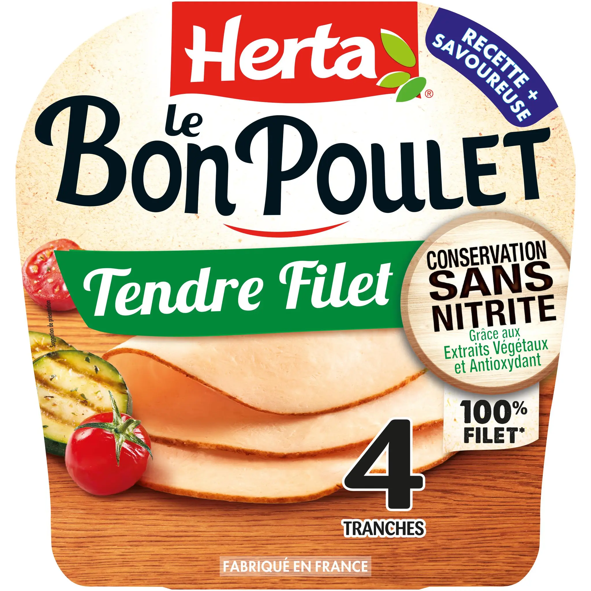 HERTA Le Bon Poulet tendre filet conservation sans nitrites