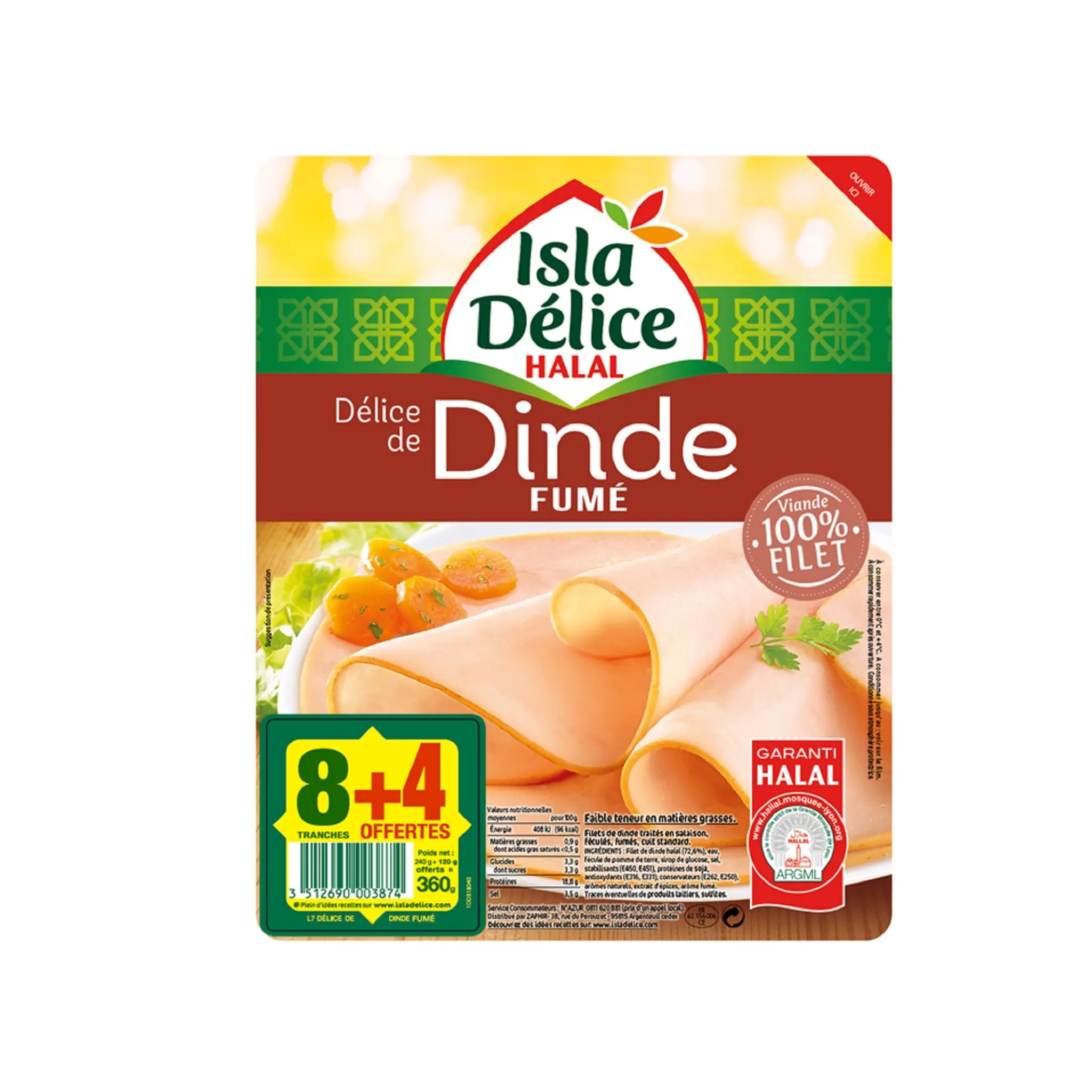 ISLA DELICE Dinde fumée halal
