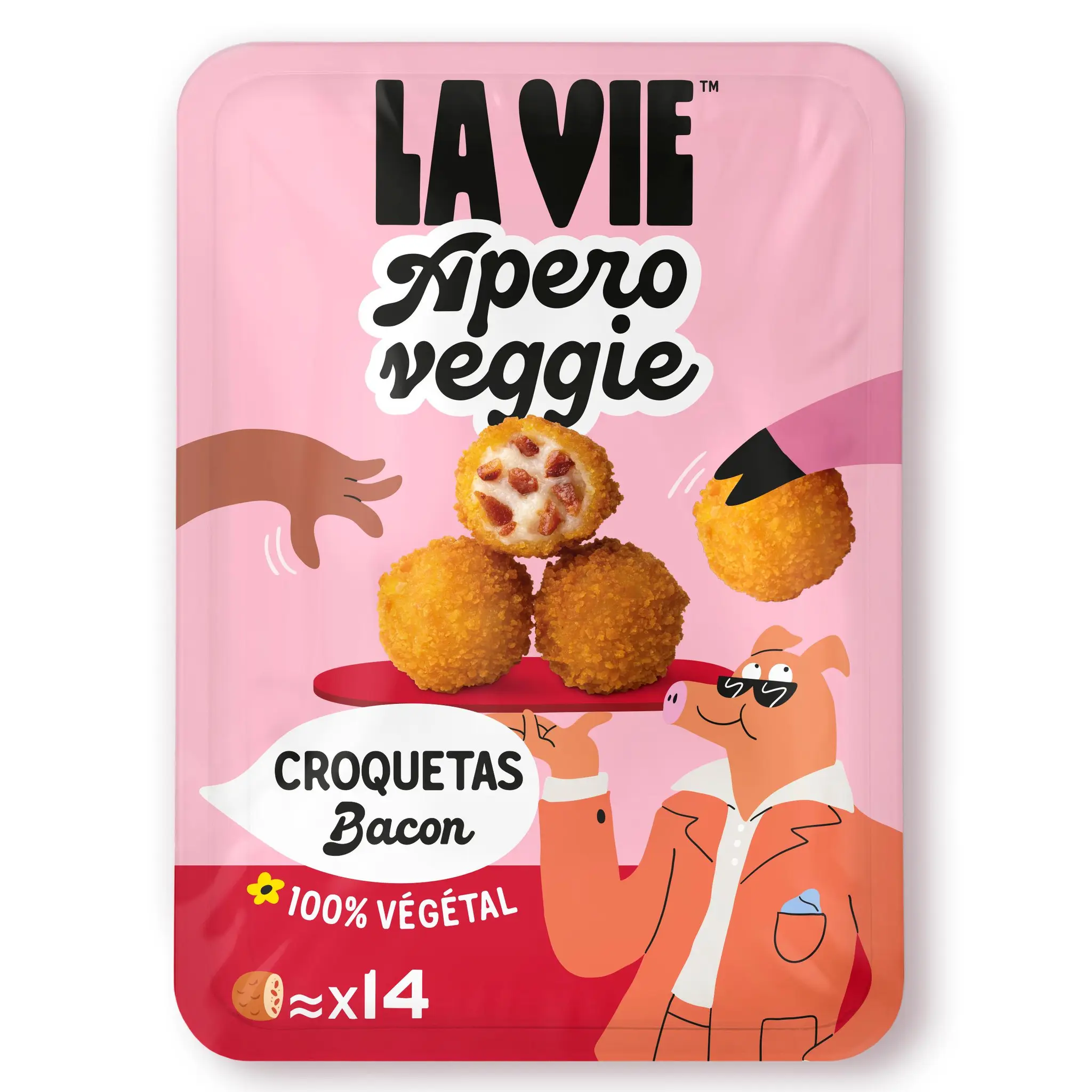 LA VIE Croquetas végétales au bacon croustillantes