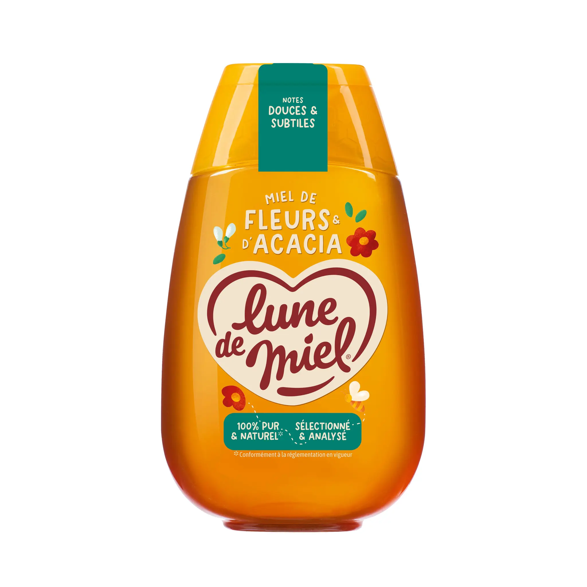 LUNE DE MIEL Miel liquide d'Acacia et de fleurs flacon souple