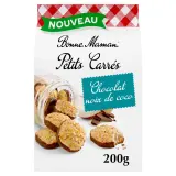 BONNE MAMAN Biscuits Petits Carrés nappés à la noix de coco et chocolat