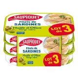 SAUPIQUET Filets de sardines sans arêtes à l'huile d'olive vierge extra