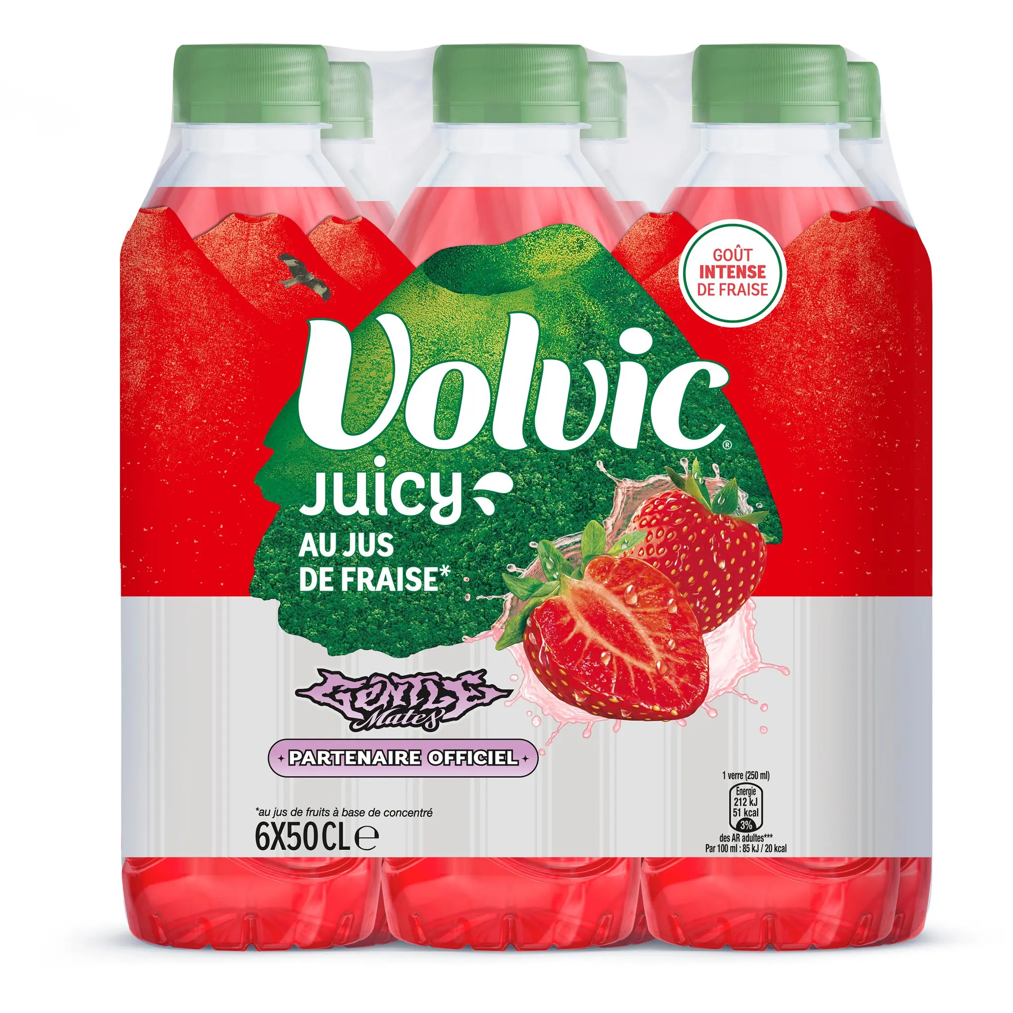 VOLVIC Eau aromatisée Juicy au jus de fraise