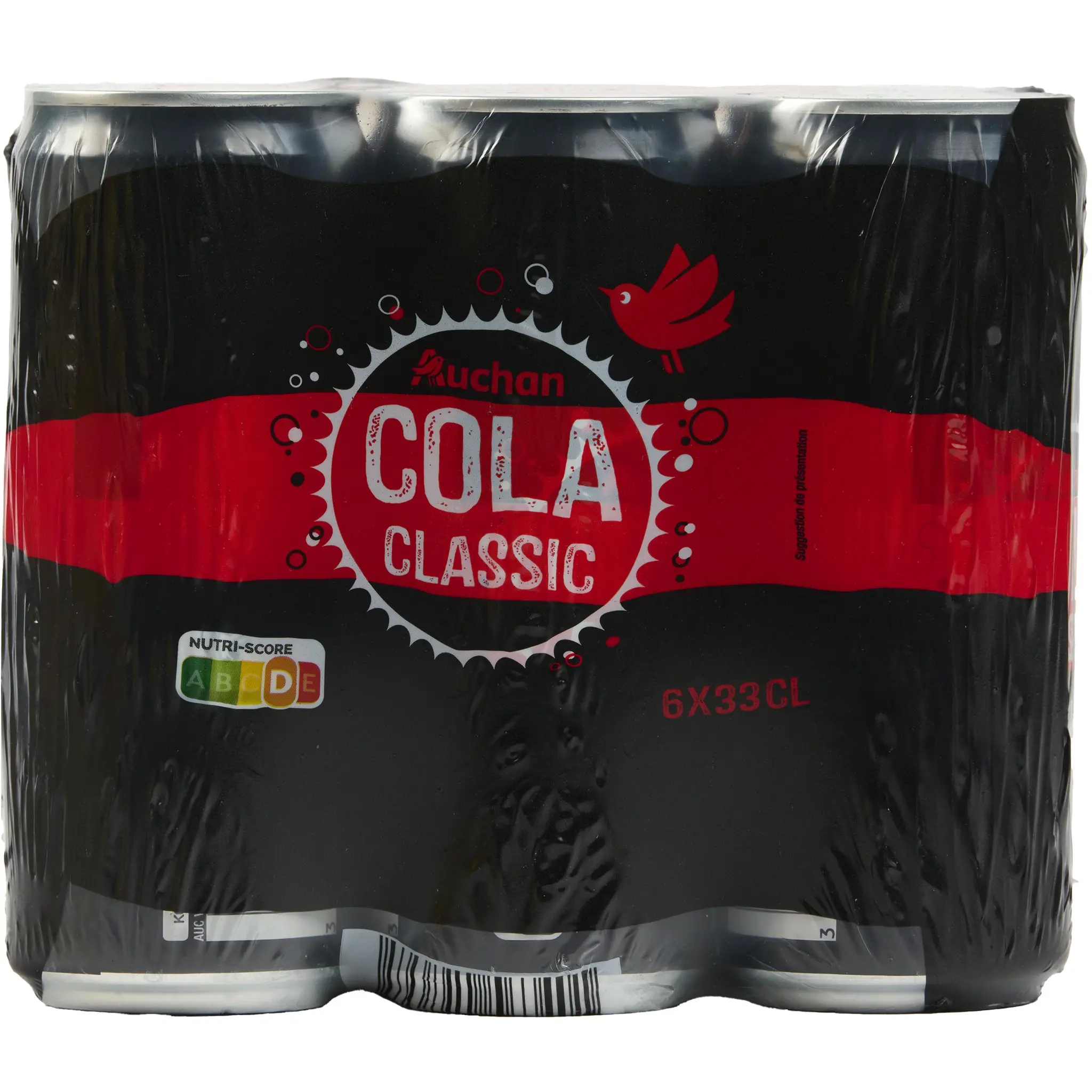 AUCHAN Boisson gazeuse au cola boîtes