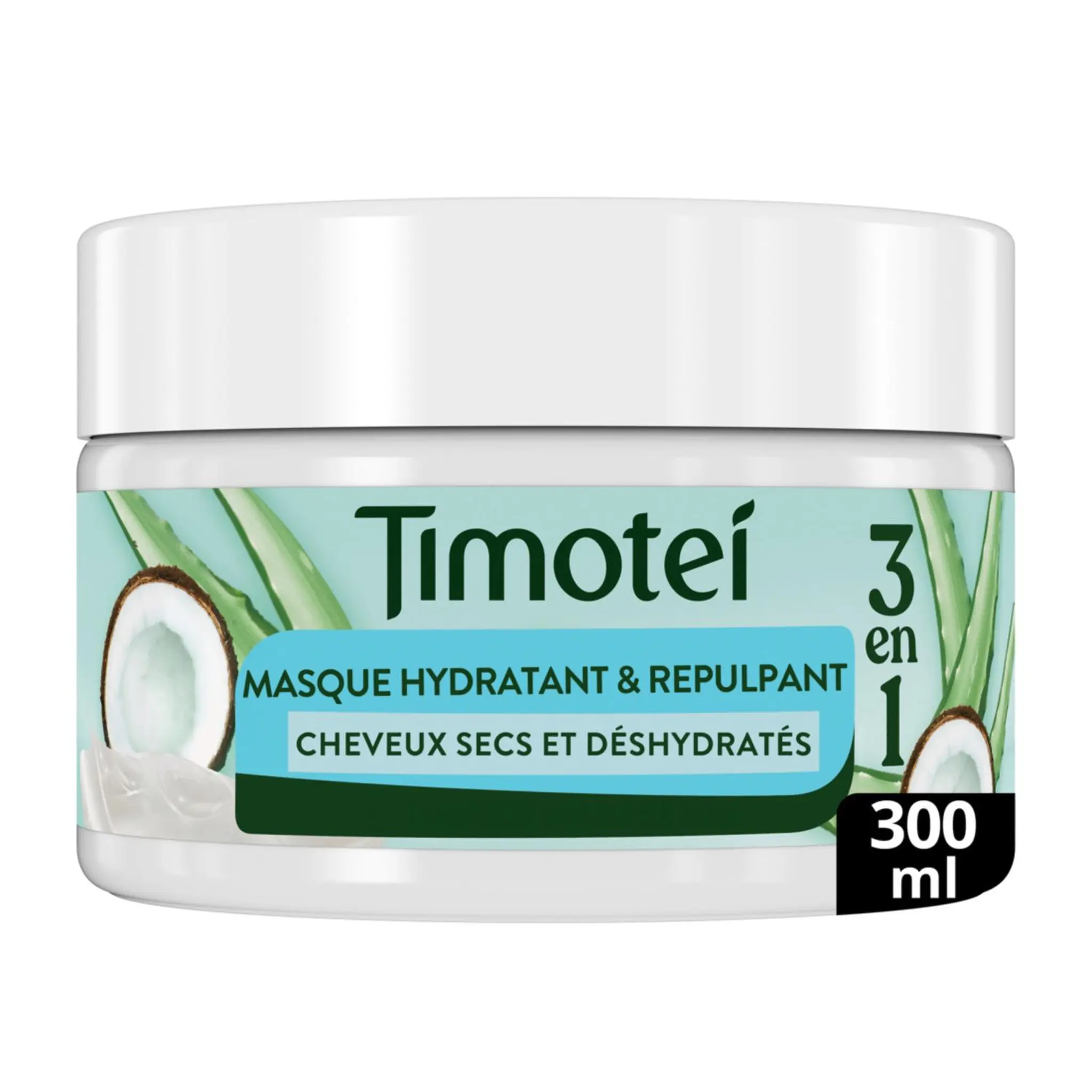 TIMOTEI Masque 3 en 1 hydratant repulpant huile de coco