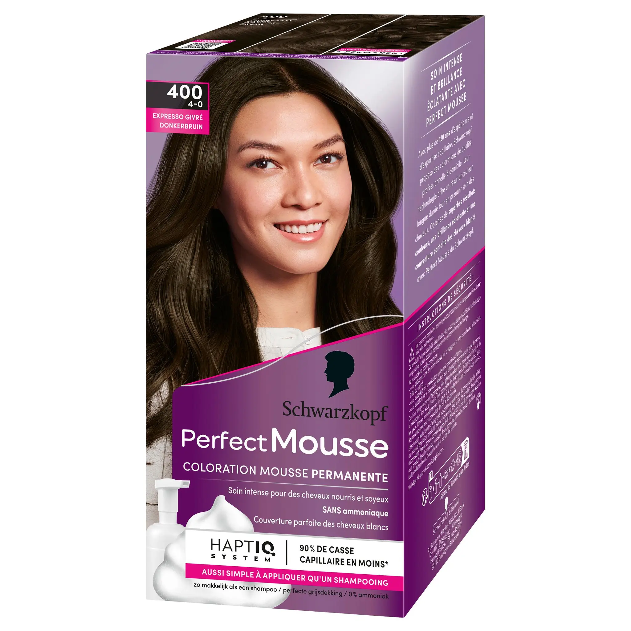 SCHWARZKOPF Perfect Mousse coloration mousse permanente 400 expresso givré