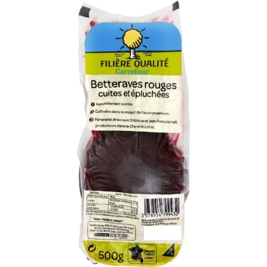 Betteraves rouges cuites agroécologie FILIERE QUALITE CARREFOUR
