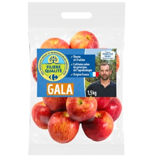 Pommes Gala agroécologie FILIERE QUALITE CARREFOUR