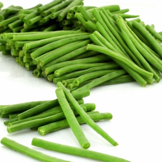 Haricots verts fins éboutés