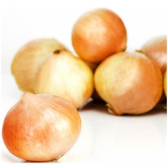 Oignons jaune en grappe sans residus de pesticides