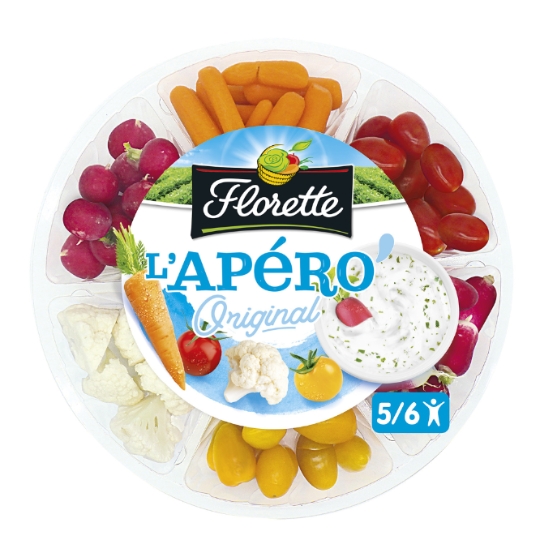 Plateau Apero Crudités Sauce Fromage Blanc et Fines Herbes FLORETTE