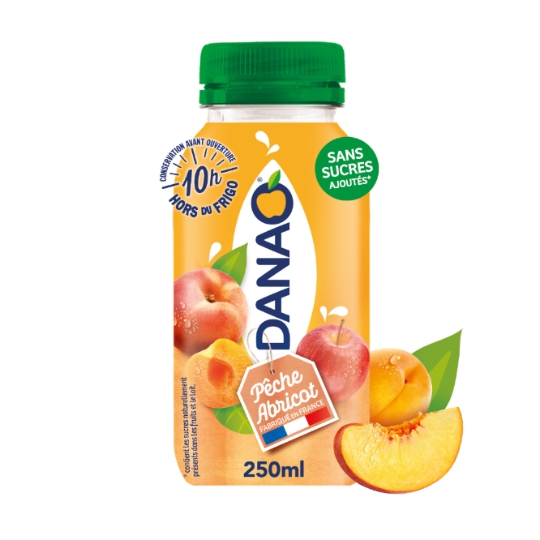 Boisson Lactée Pêche Abricot Sans Sucres Ajoutés DANAO