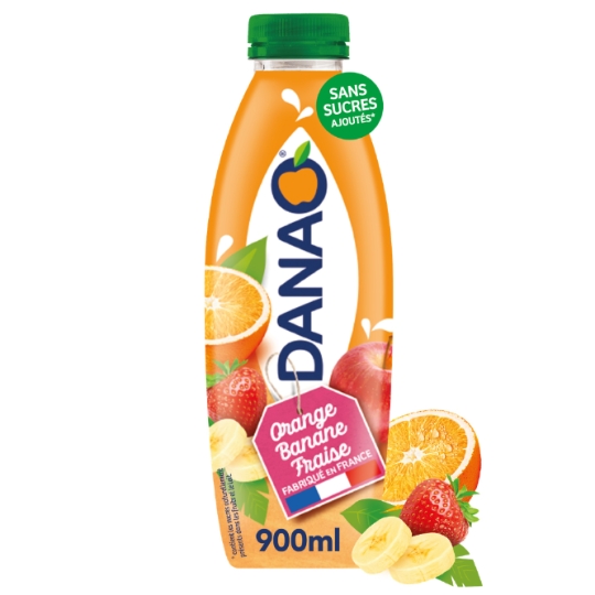 Boisson Lactée Orange Banane Fraise Sans Sucres Ajoutés DANAO